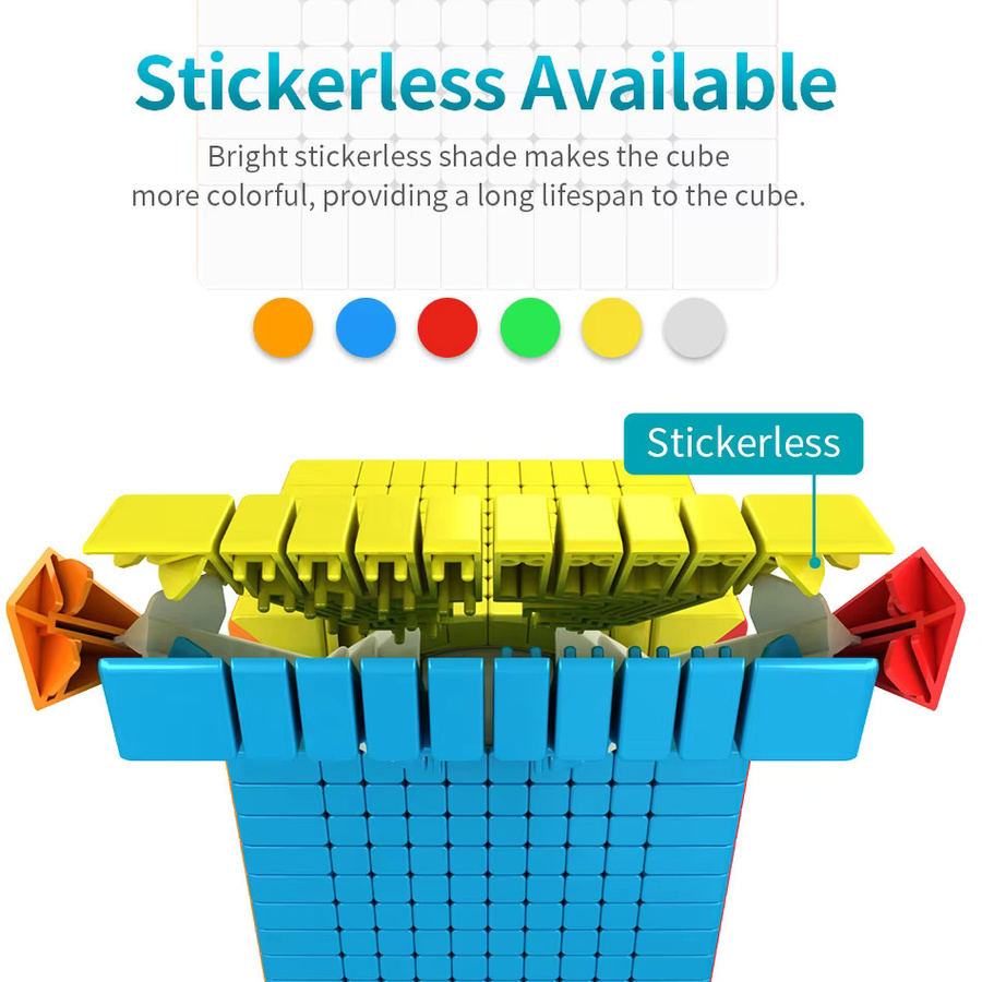 MoYu MeiLong 10x10 MFJS Magic Speed Cube, Puzzle, Stickerless, Mehrfarbig - Bild 4