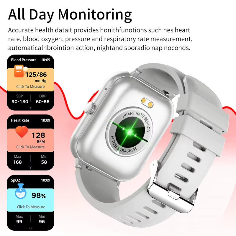 LIGE Smartwatch, GPS, Bluetooth, Silikon, Blau, Unisex - Bild 3