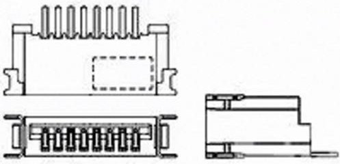 TE Connectivity FFC/FPC-Anschluss 1-1734798-6 in Schwarz mit 16 Polen und 1 mm Rastermaß - Bild 1