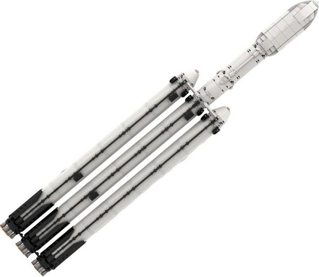 Yiran toy MOC Falcon Heavy Träger Saturn V SpaceX Raumschiff Bausteine ab 14 Jahren - Bild 1