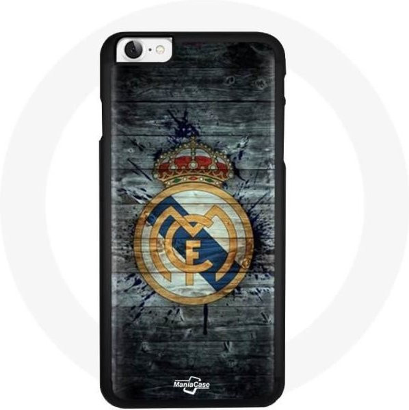 Maniacase iPhone SE Hülle Real Madrid Schwarz Flexibler Stoßschutz - Bild 1
