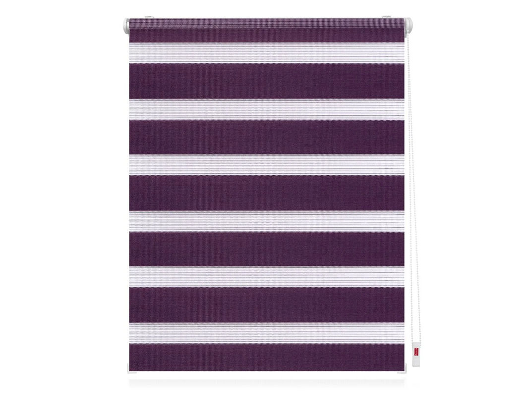 Lichtblick Duo Rollo Klemmfix ohne Bohren, Tag-Nacht-System, gestreift, Farbe: Purple, B/H: 120 x 150 cm - Bild 7