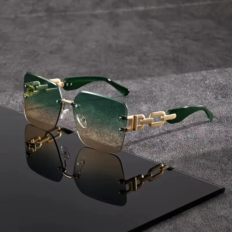 Strautina Sonnenbrille, randlos, square, Metall, Unisex - Bild 1