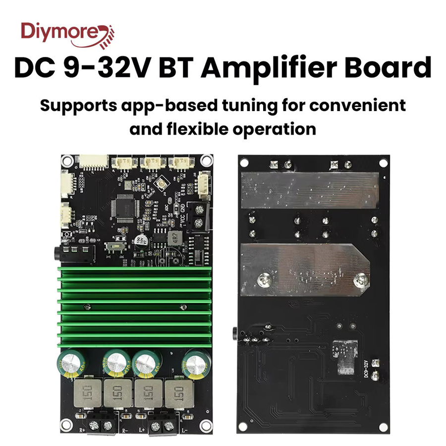 diymore Bluetooth Verstärkerplatine mit Bass-Boost und EQ-Anpassung, 2x150W Audio-Verstärkermodul mit App-Steuerung für dein DIY-Auto-Audio-Upgrade - Bild 3