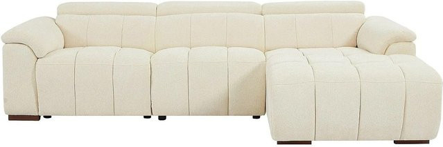 Vente-unique Relaxsofa Molpica in Beige mit Stoffbezug und elektrischer Sitzfunktion - Bild 1