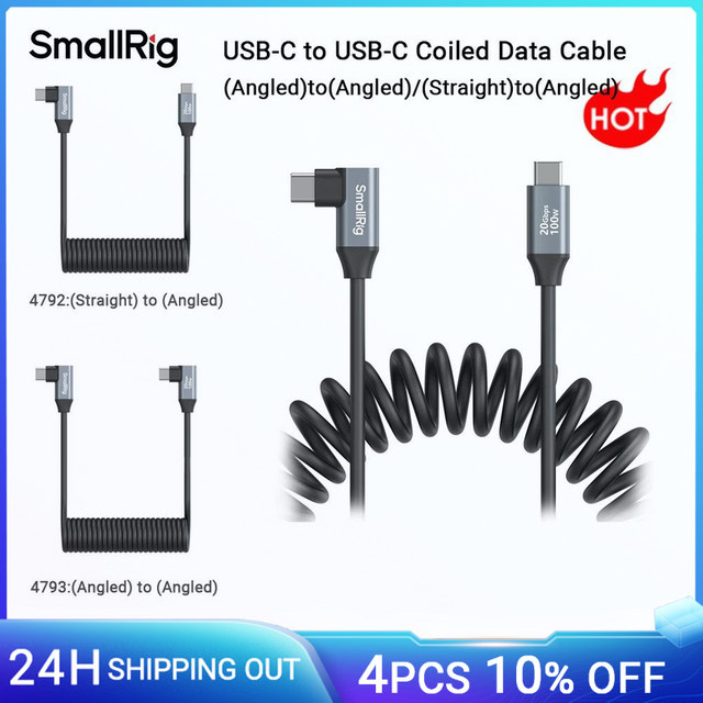 SmallRig USB-C auf USB-C Datenkabel mit 20 Gbps Hochgeschwindigkeitsübertragung und PD 100 W Schnellladefunktion, Schwarz - Bild 1