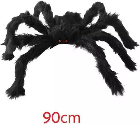 Aloisia Übergroße Plüsch Spinne in Schwarz und Rot als Halloween Party Dekoration, Höhe: 90 cm - Bild 1