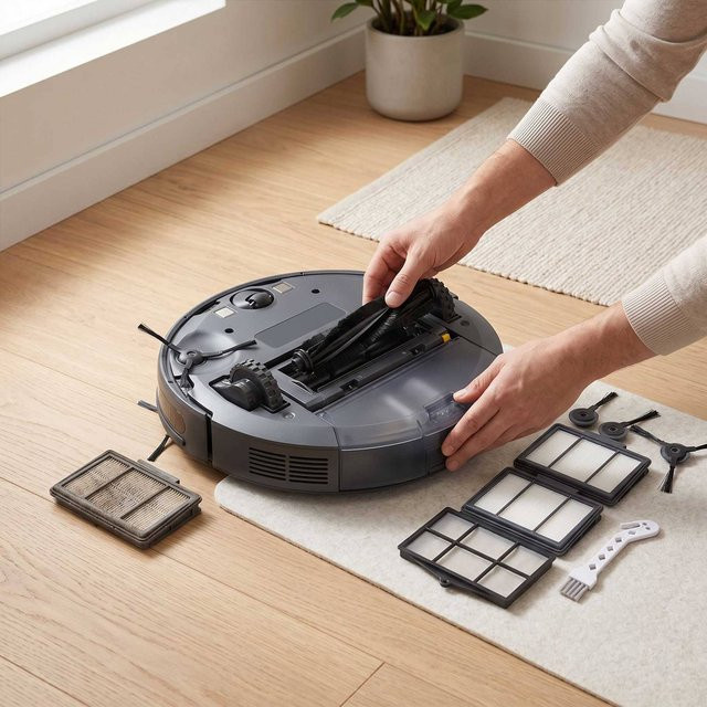 Shark Staubsaugerzubehör Set für ION Roboter AV751 AV752 AV753 in Grau mit 6 Seitenbürsten, 3 Filtern, 1 Hauptfilter und 1 Hauptbürste - Bild 1