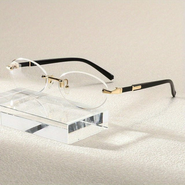 DIXSG Korrektionsbrille, randlos, oval, Metall, transparent, Damen - Bild 1