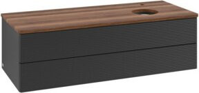 V&B Waschtischunterschrank Antao mit Frontstruktur und Beleuchtung, Farbe: Weiß, B/T/H: 120 x 50 x 50 cm - Bild 1