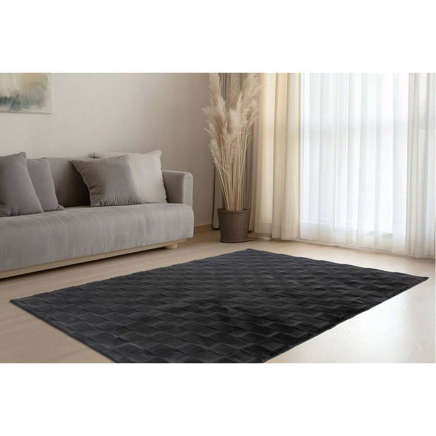 Kayoom Teppich Botany in Graphit, pflegeleicht, B/L: 80 x 150 cm - Bild 3