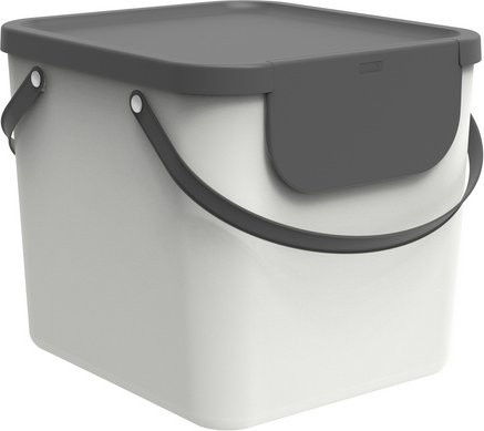 Rotho Müllsystem Albula mit Klappdeckel, Weiß, Volumen: 40 l - Bild 1