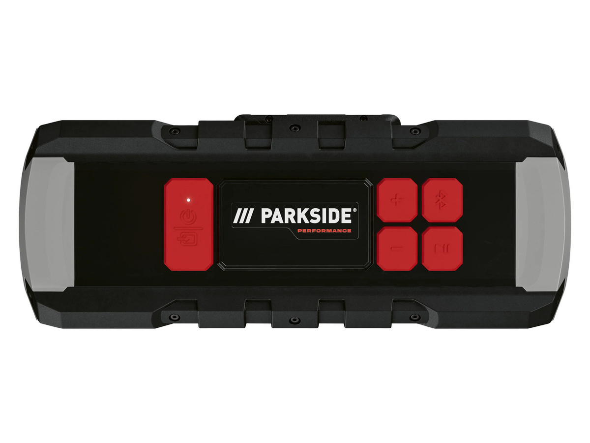 PARKSIDE PERFORMANCE Bluetooth-Baustellenlautsprecher in Schwarz-Rot mit IP54 Schutzklasse - Bild 3