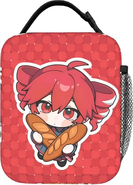 Kasane Teto Brot Zwilling Lunchtasche in Rot mit grafischem Design für dein Picknick - Bild 1