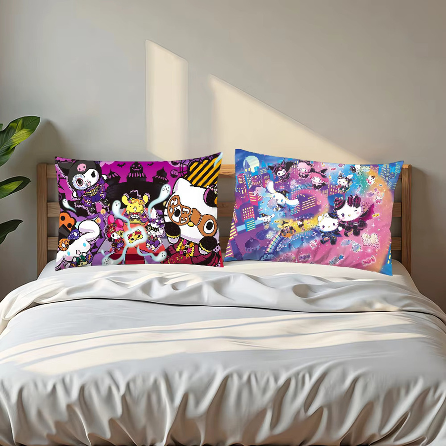 Sanrio Halloween Magische SRO Katze Kissenbezug Multicolor, Rechteckiger Kissenbezug für Sofa und Wohnzimmer - Bild 5