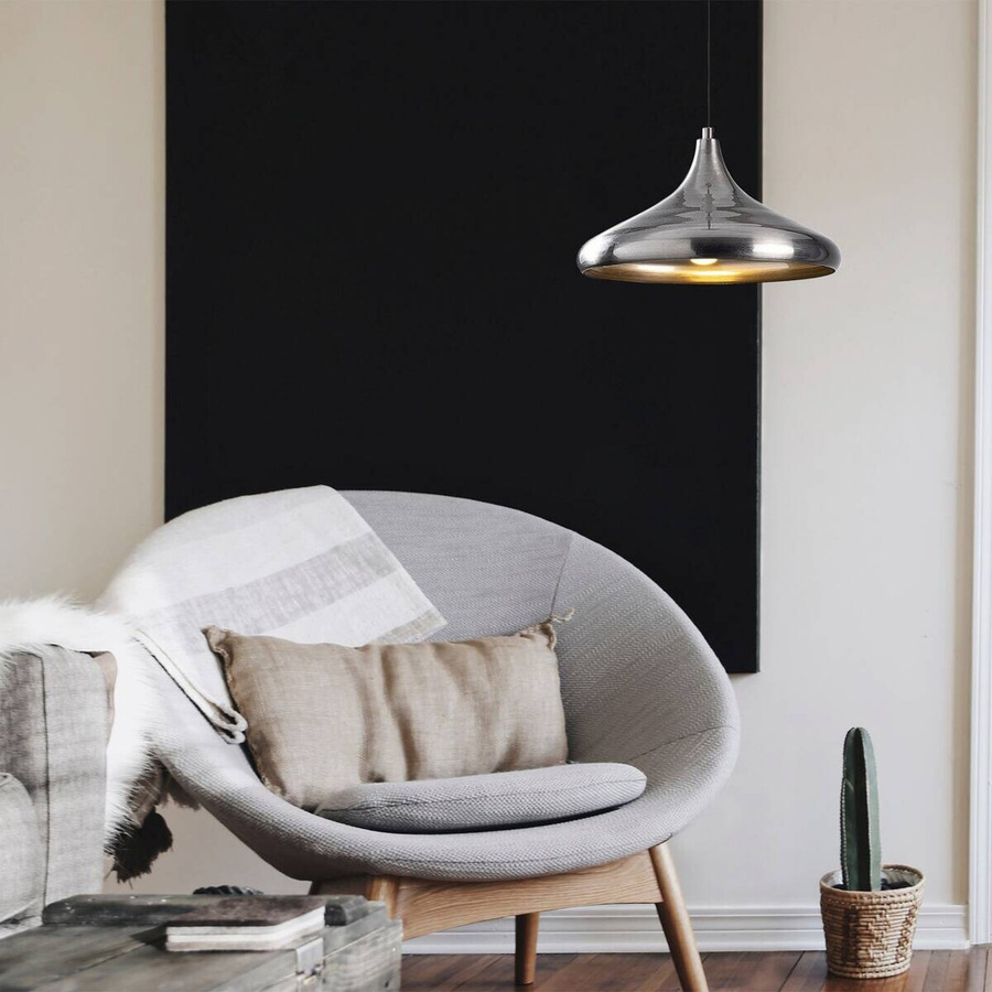 Opviq Pendelleuchte Berceste in Silber aus Metall mit E27 Fassung, Höhe: 116 cm, Breite: 35 cm, Tiefe: 35 cm - Bild 2