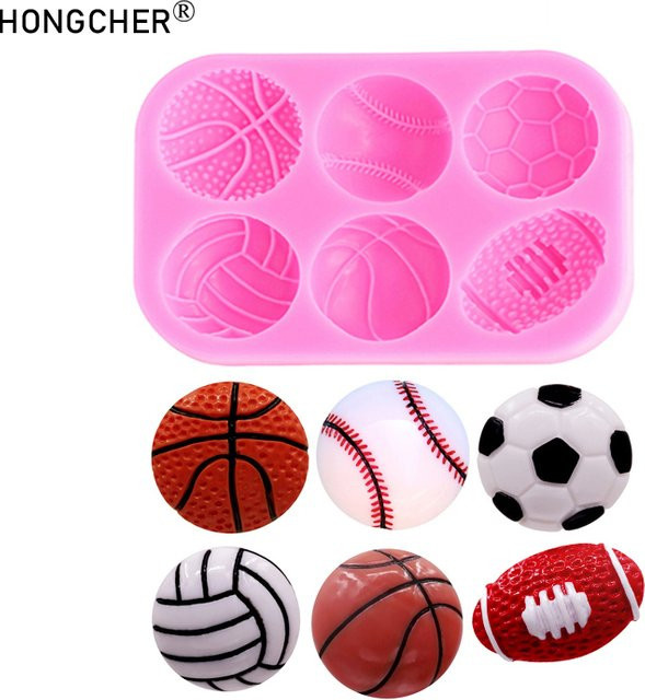 HONGCHER Sport-Set aus Kunstharzgussformen, Basketball, Fußball, Zubehör - Bild 1