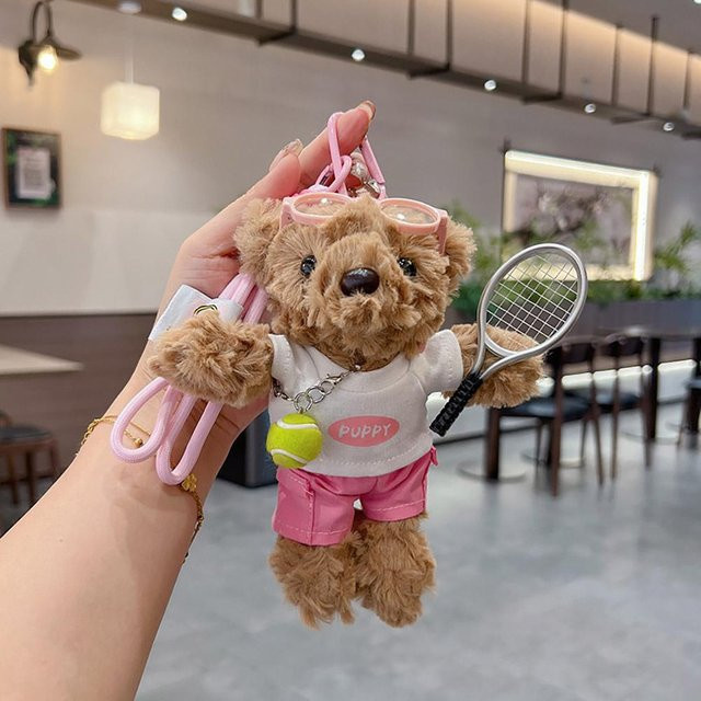 Schlüsselanhänger Linyi toy, Kleiner Bär, Plüschpuppe, Grau, Unisex - Bild 1