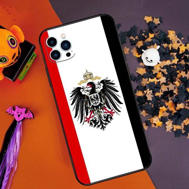 Handyhülle Deutsches Kaiserreich Flagge Stoßstangen Hülle für iPhone 14 15 16 Pro Max 11 12 13 Pro Max Mini XR 16e 16 15 Plus in Multicolour - Bild 1