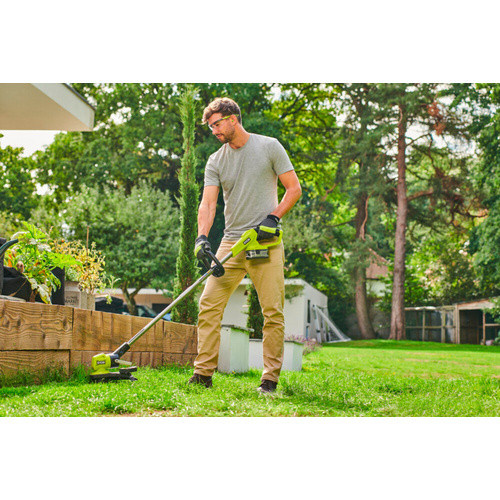Ryobi One+ Akku-Rasentrimmer RY18LT33A-0 in Grün mit Radführung und 33 cm Schnittbreite - Bild 2