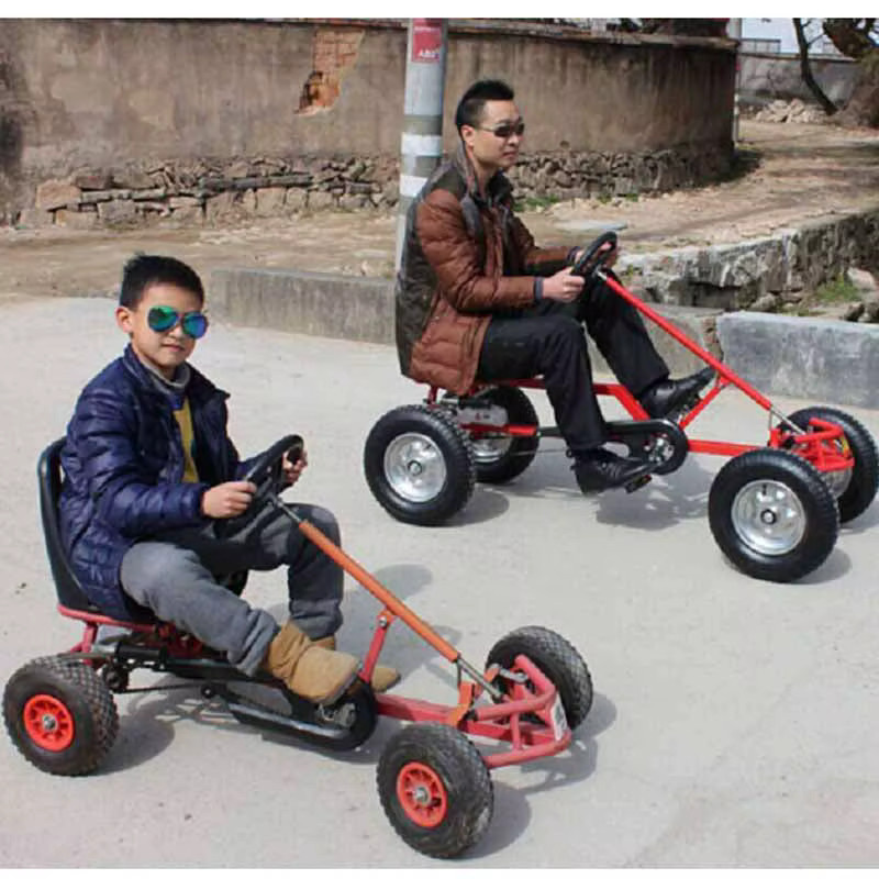 JSEX Quadratische Drift-Pedal-Gokarts, Fahrzeuge, Rot - Bild 3