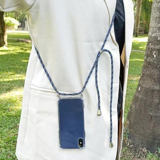 Verstellbare Seilhülle mit Schultergurt für Nothing Phone 2A, Nothing Phone 2 und Nothing Phone 1, transparente TPU Weichschale mit Airbag-Schutz - Bild 1