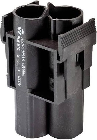 Wieland Electric Moduleinsatz 78.016.0253.0 mit 2 Polen in Schwarz, 10er Packung - Bild 1
