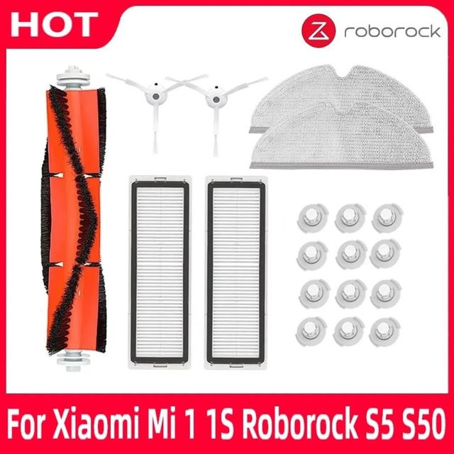 Roborock Zubehör-Set für Xiaomi 1s, S50 und S5 Max mit HEPA-Filter, Seitenbürsten und Hauptbürste in Multicolour - Bild 1