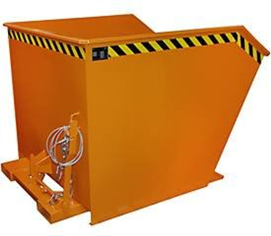 Bauer Kippbehälter Typ GU, 1500 Liter, orange, B/T/H: 128,0 x 109,0 cm - Bild 3