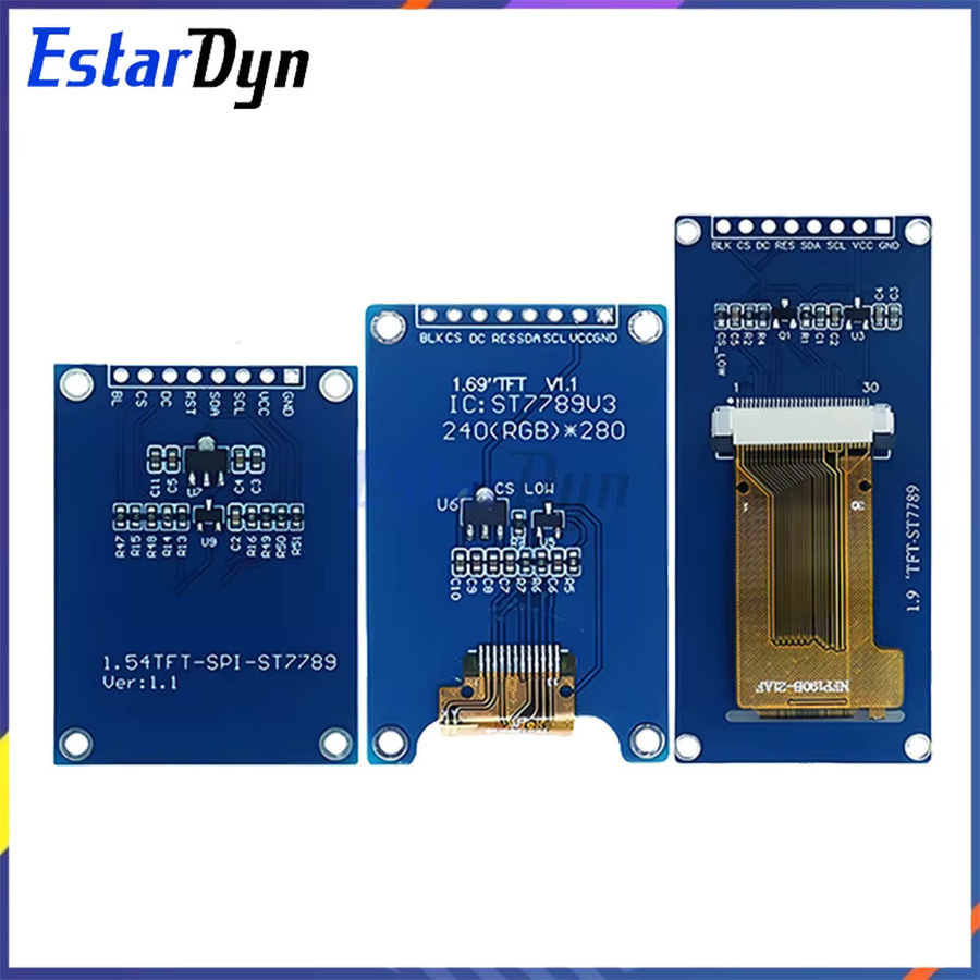 Estardyn IPS TFT HD-Bildschirm mit SPI ST7789 Display in Blau für Raspberry Pi und ESP32 DIY-Projekte - Bild 2