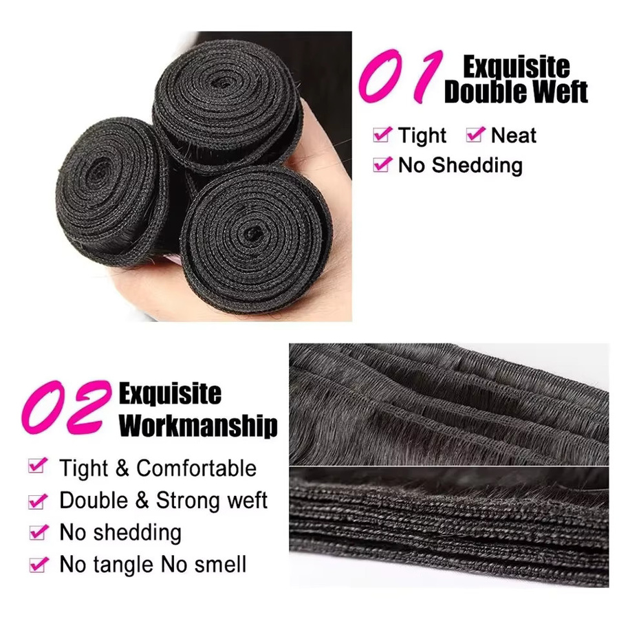 FIUMER Remy Indisches Echthaar-Extensions Body Wave Bundle - Bild 6