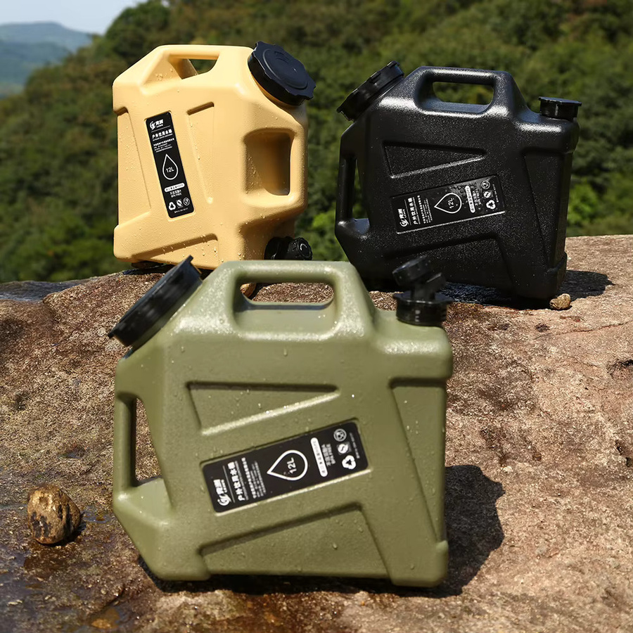 APWIKOGER Tragbarer Outdoor Wassereimer mit Wasserhahn, 12 l, Blau/Weiß - Bild 2