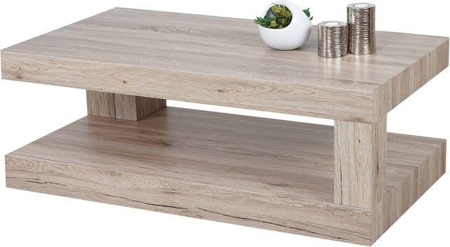 Couchtisch MCW in Eicheoptik mit 3D-Struktur, B/T/H: 110 x 40 x 60 cm - Bild 1