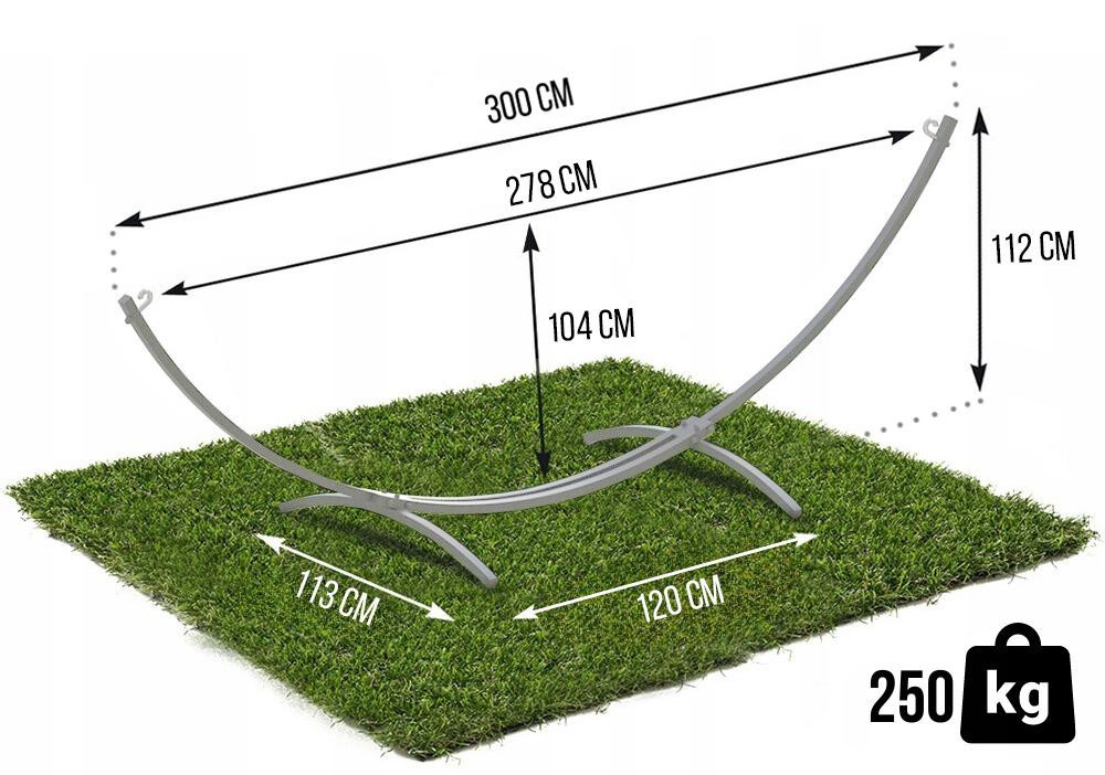 GoGarden Hängematten-Gestell aus Metall für zwei Personen in Grau mit 250 kg Tragkraft - Bild 4