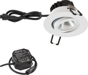 EVN LED-Einbauleuchte PC650N90102 in Weiß, 8.4W, Warmweiß 3000K, IP65 für Außenbereich und Feuchträume - Bild 1