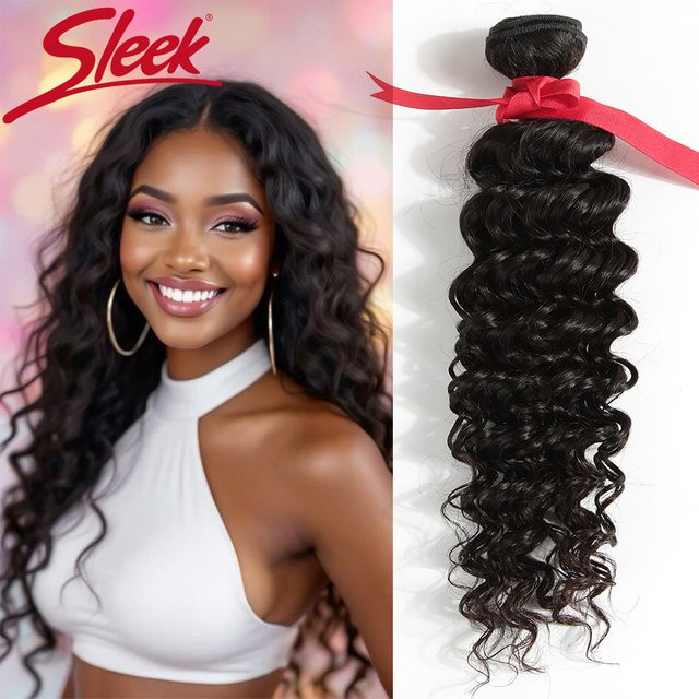Echthaar-Bündel tiefe Welle, 28 Zoll, Remy brasilianisches Haar, Damen - Bild 1