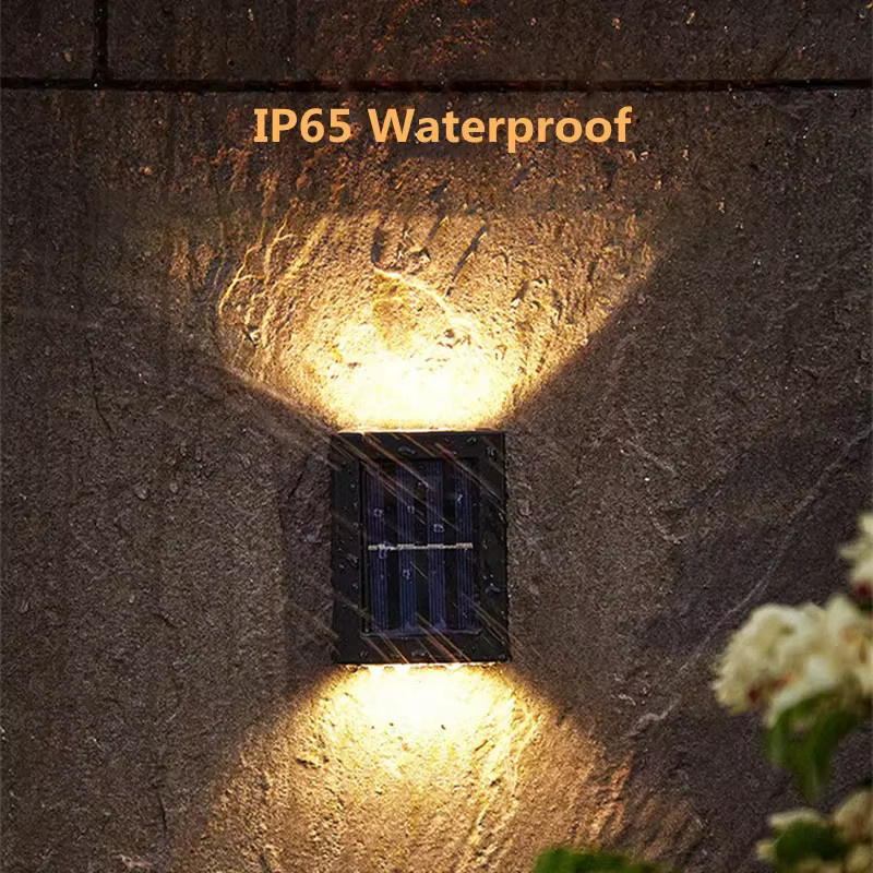 Wasserdichte Solar LED Außenleuchte mit Bewegungssensor für Garten und Wand, Moderne Solar Laterne in Schwarz mit Warmweißem Licht - Bild 2