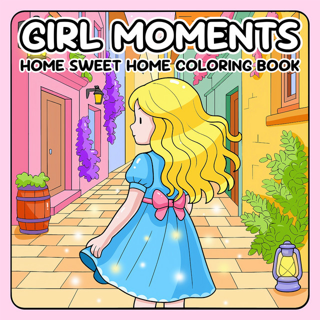 MÄDCHENMOMENTS Home Sweet Home Malbuch mit süßen Cartoon-Mustern für Erwachsene in Multicolour - Bild 1