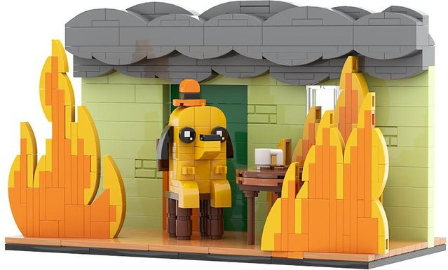 Gobricks This Is Fine-Meme Vignette, Bausteine Set, ab 14 Jahre - Bild 1