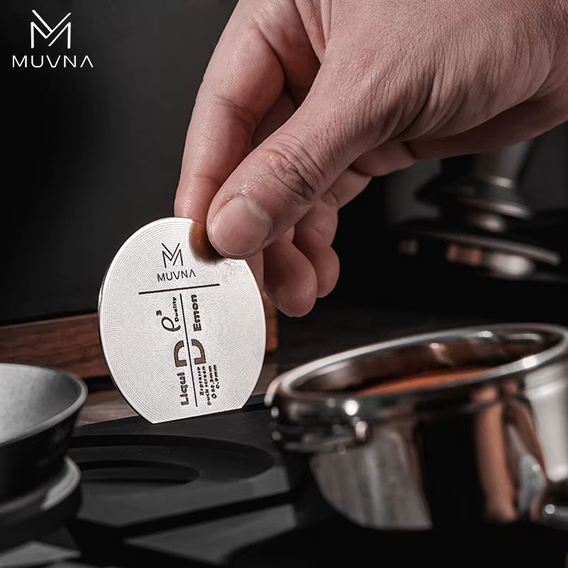 MUVNA Metall Puck-Sieb aus Edelstahl für Espresso-Siebträger, Farbe: Silber, Durchmesser: 51 mm, 53 mm oder 58,5 mm (je nach Auswahl) - Bild 2
