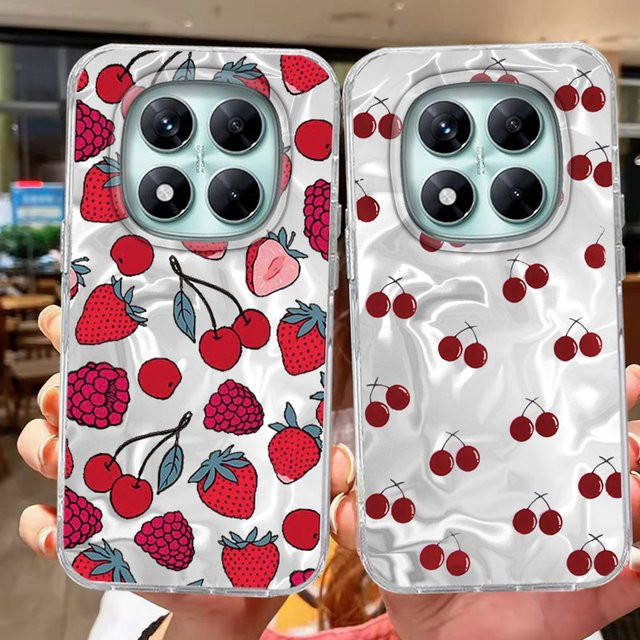 Handyhülle mit Sommer-Erdbeer-Print für Xiaomi Redmi Note und diverse Modelle, Multicolor - Bild 1