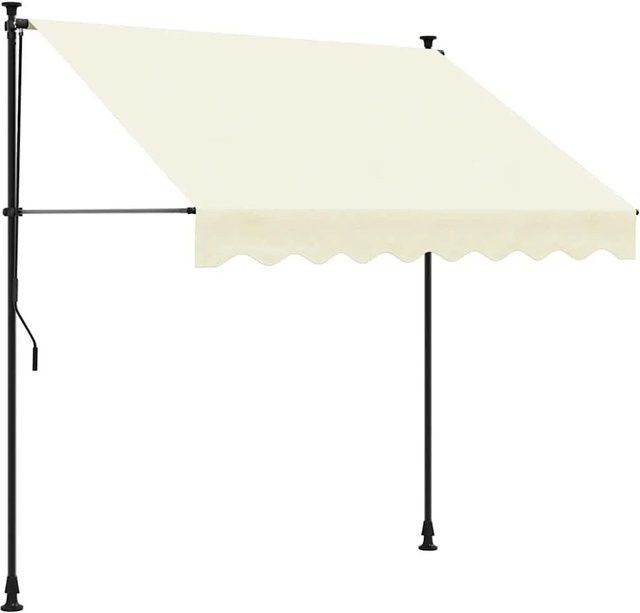 vidaXL Markise ausziehbar Creme B/H: 250 x 150 cm aus Polyester und Stahl - Bild 1