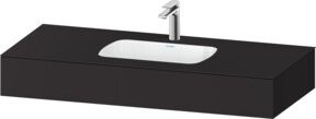 Duravit Einbauwaschtisch-Möbel-Set Qatego in Grau mit einem Ausschnitt und Überlauf, B/T/H: 120 x 55 x 17 cm - Bild 1