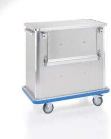 Gmöhling Entsorgungsbehälter D 1009 ergonomic in Silber aus Aluminium und Stahl mit 240l Volumen - Bild 1
