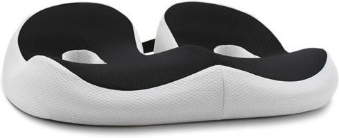 NOHS Cushions Ergonomisches Sitzpolster aus Memory-Schaum mit Fleece-Bezug in Schwarz zur Druckentlastung von Steißbein und Hämorrhoiden - Bild 1