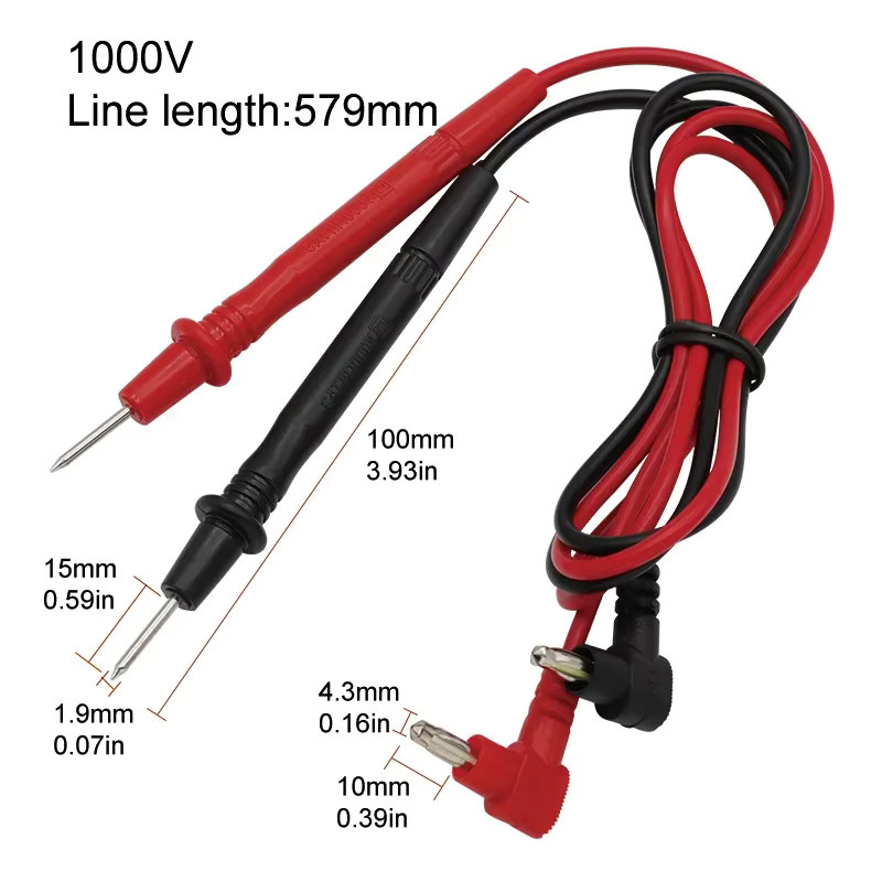 TONGFENGLH Universal-Nadelspitzen-Multimeter-Testkabel, 1000V 10A, Rot - Bild 2