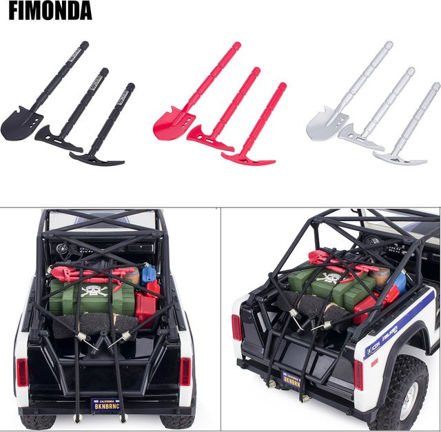 Fimonda RC Crawler Metallschaufel Spitzhacke Axt Werkzeugsatz, Maßstab 1:10 - Bild 1