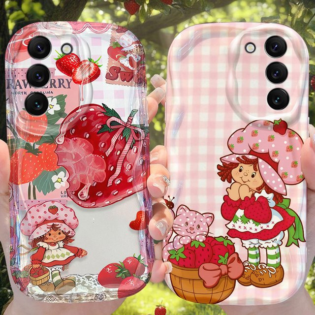 Lively S-Strawberry S-Shortcakes Handyhülle für Samsung Galaxy S25 S24 S23 S22 S21 Ultra Plus S20 FE A73 A72 A71 A56 A55 5G 4G in Multicolour - Bild 1