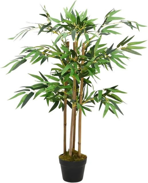 furnicato Künstlicher Bambus Twiggy in Grün mit Topf, Höhe: 90 cm - Bild 1