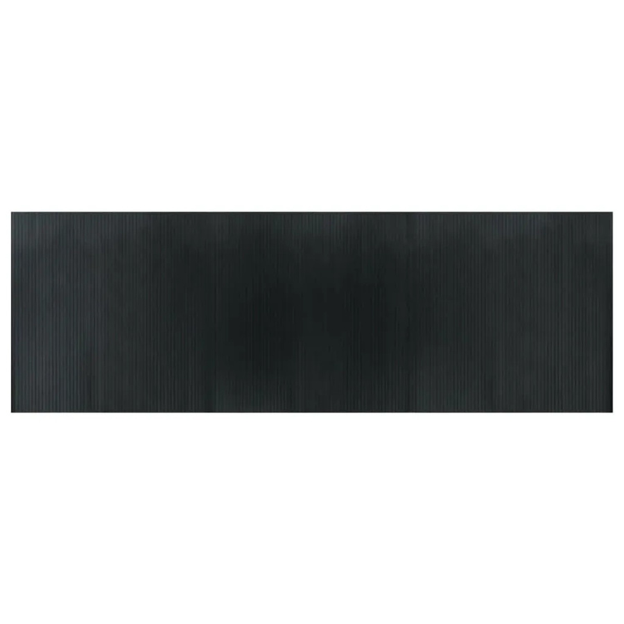 vidaXL Rechteckiger Teppich aus Bambus in Grau, B: 100 cm, L: 300 cm - Bild 2